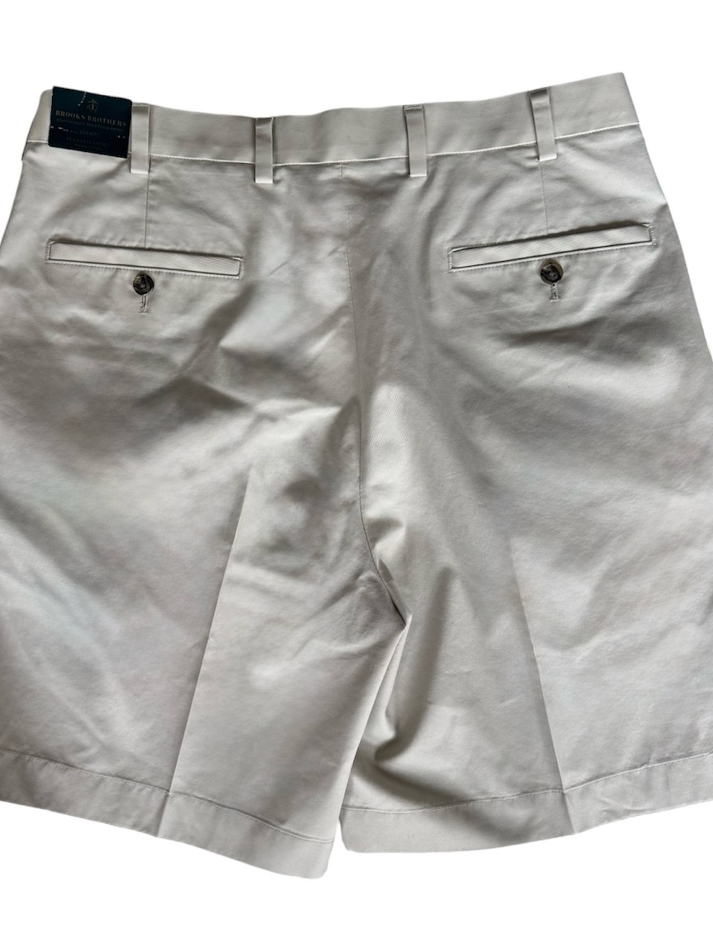 NEW Brooks Brothers men’s chino khaki stone wrinkle free 8” shorts Sz 34 - Picture 5 of 7